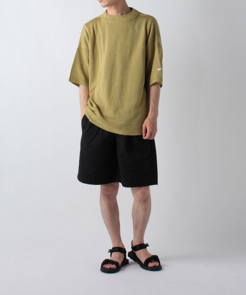 GLOSTER（グロスター）の「ガンジーニット ショートスリーブ（ニット/セーター・メンズ・ネイビー/キナリ/黄緑系・M/L）」の15枚目の写真