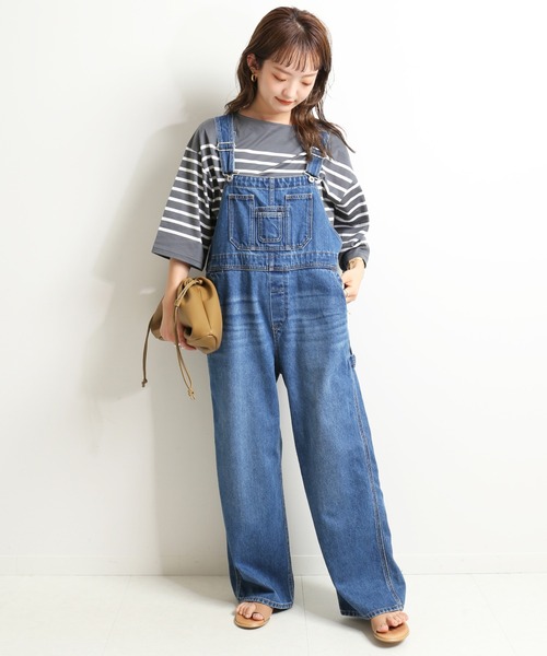 SLOBE IENA（スローブイエナ）の「パネルボーダーハーフスリーブプルオーバー【手洗い可能】◆（Tシャツ/カットソー・レディース・ブラック/グレー/グリーン・FREE）」の17枚目の写真