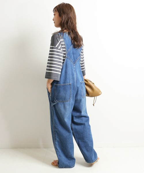 SLOBE IENA（スローブイエナ）の「パネルボーダーハーフスリーブプルオーバー【手洗い可能】◆（Tシャツ/カットソー・レディース・ブラック/グレー/グリーン・FREE）」の16枚目の写真