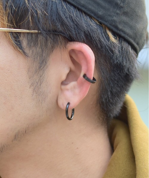 LION HEART（ライオンハート）の「【LION HEART】LH-1 デュオイヤーカフ/サージカルステンレス　メンズギフト/誕生日/クリスマス/プレゼント/ペアアクセ（イヤーカフ・メンズ・シルバー系その他/ブラック/シルバー/ブラック系その他/シルバー系その他3/ブラック系その他3・FREE）」の10枚目の写真