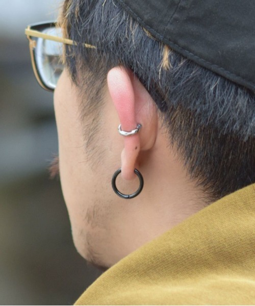 LION HEART（ライオンハート）の「【LION HEART】LH-1 デュオイヤーカフ/サージカルステンレス　メンズギフト/誕生日/クリスマス/プレゼント/ペアアクセ（イヤーカフ・メンズ・シルバー系その他/ブラック/シルバー/ブラック系その他/シルバー系その他3/ブラック系その他3・FREE）」の22枚目の写真