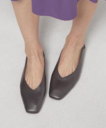 closet story | ＜closet story（クローゼットストーリー）＞バックメタリック スクエアトゥ フラットシューズ 21FW(その他シューズ)