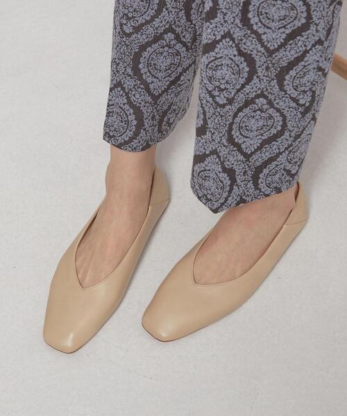 closet story（クローゼットストーリー）の「＜closet story（クローゼットストーリー）＞バックメタリック スクエアトゥ フラットシューズ 21FW（その他シューズ・レディース・ブラック/ベージュ・23cm/23.5cm/24cm/24.5cm）」の10枚目の写真