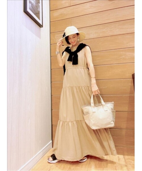 DRESKIP(ドレスキップ)の「◆ティア-ドマキシワンピース(ワンピース・レディース・グレー系その他/サンドベージュ/ブルー・02/03)」の11枚目の写真