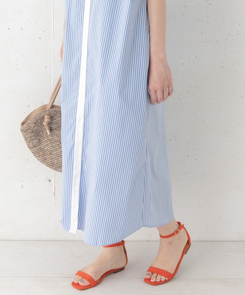 URBAN RESEARCH Sonny Label(アーバンリサーチサニーレーベル)の「バンドカラーシャツワンピース(シャツワンピース・レディース・ブルー/サックスブルー・FREE)」の9枚目の写真