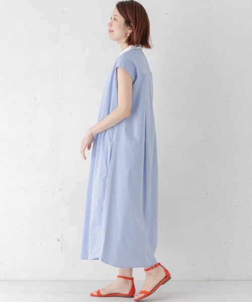 URBAN RESEARCH Sonny Label(アーバンリサーチサニーレーベル)の「バンドカラーシャツワンピース(シャツワンピース・レディース・ブルー/サックスブルー・FREE)」の13枚目の写真
