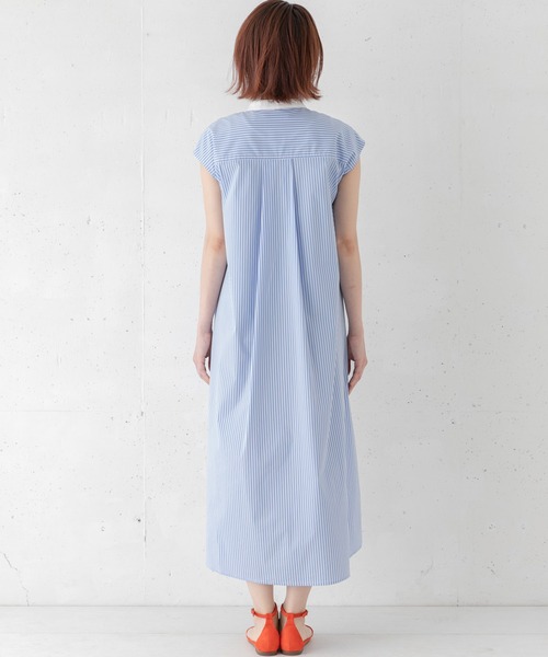 URBAN RESEARCH Sonny Label(アーバンリサーチサニーレーベル)の「バンドカラーシャツワンピース(シャツワンピース・レディース・ブルー/サックスブルー・FREE)」の7枚目の写真