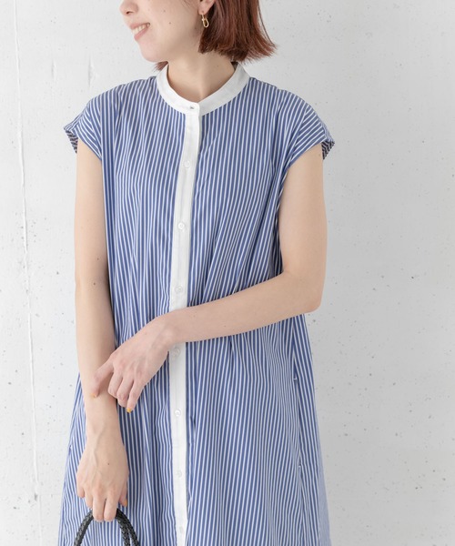 URBAN RESEARCH Sonny Label(アーバンリサーチサニーレーベル)の「バンドカラーシャツワンピース(シャツワンピース・レディース・ブルー/サックスブルー・FREE)」の18枚目の写真