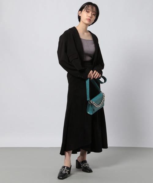 PAGEBOY(ページボーイ)の「スモークベロアマーメイドスカート(スカート・レディース・ブラック/ブルー系その他/グレイッシュベージュ/グリーン系その他・FREE)」の9枚目の写真