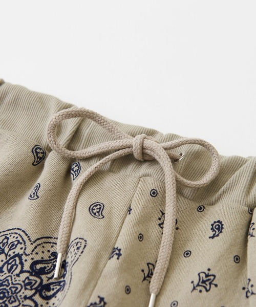 CUBE SUGAR（キューブシュガー）の「裏毛 スウェット バンダナ柄 切替 パンツ（スウェットパンツ・レディース・ホワイト/ネイビー/グレー・M）」の19枚目の写真