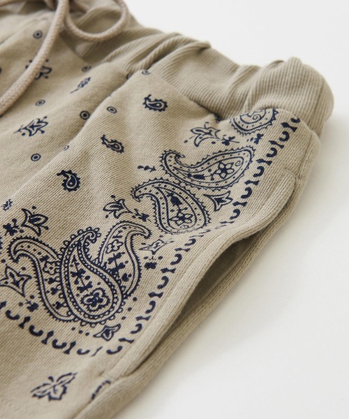 CUBE SUGAR（キューブシュガー）の「裏毛 スウェット バンダナ柄 切替 パンツ（スウェットパンツ・レディース・ホワイト/ネイビー/グレー・M）」の20枚目の写真