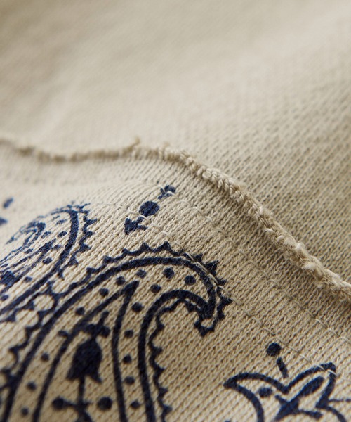 CUBE SUGAR（キューブシュガー）の「裏毛 スウェット バンダナ柄 切替 パンツ（スウェットパンツ・レディース・ホワイト/ネイビー/グレー・M）」の21枚目の写真