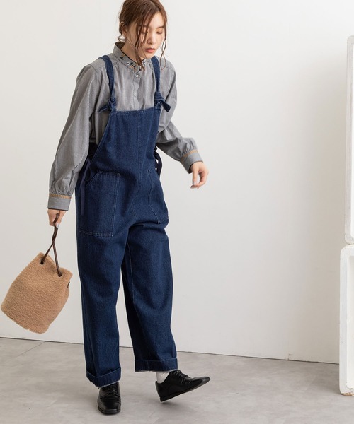 POU DOU DOU(プードゥドゥ)の「パイピングスタンドカラー刺繍ブラウス(シャツ/ブラウス・レディース・オフホワイト/ブラック/ベージュ・3)」の20枚目の写真