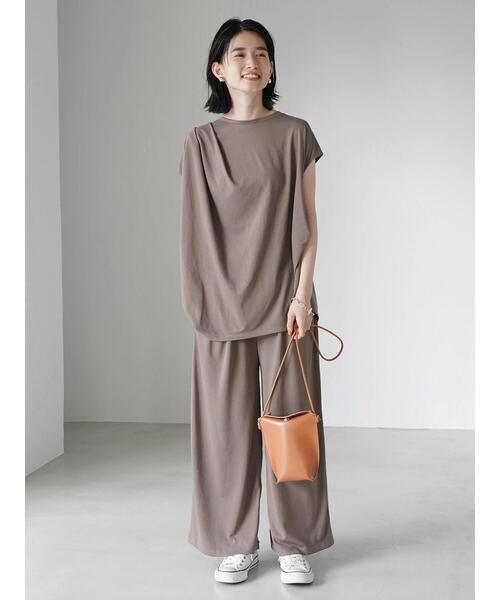 AMERICAN HOLIC（アメリカンホリック）の「SET デザインノースリーブカットプルオーバー（Tシャツ/カットソー・レディース・ダークネイビー/モカ・M/L）」の5枚目の写真