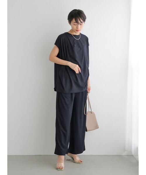 AMERICAN HOLIC（アメリカンホリック）の「SET デザインノースリーブカットプルオーバー（Tシャツ/カットソー・レディース・ダークネイビー/モカ・M/L）」の3枚目の写真