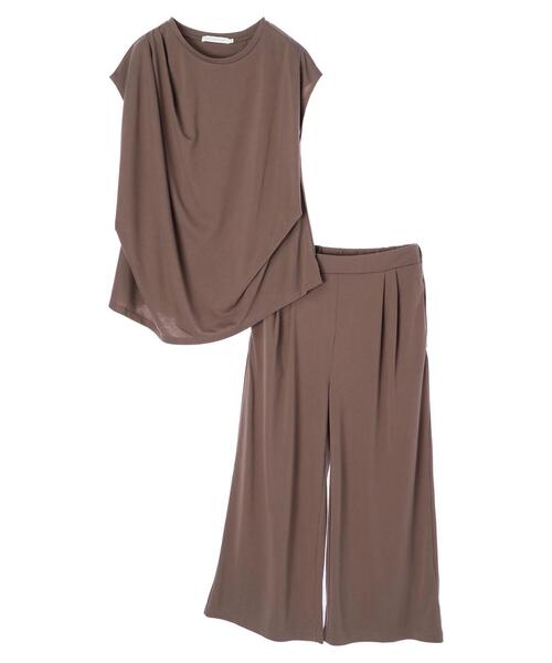 AMERICAN HOLIC（アメリカンホリック）の「SET デザインノースリーブカットプルオーバー（Tシャツ/カットソー・レディース・ダークネイビー/モカ・M/L）」の8枚目の写真