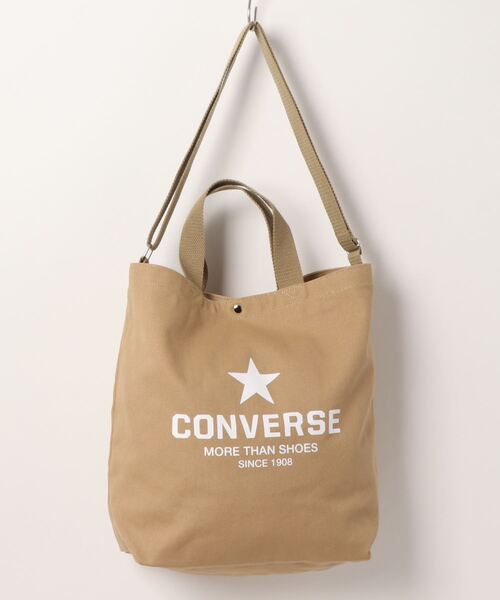 CONVERSE（コンバース）の「【CONVERSE/コンバース】BIG STAR PRINT CANVAS 2WAY SHOULDER BAG/2ウェイショルダー（ショルダーバッグ・レディース・オフホワイト/ブラック/カーキ/ベージュ・FREE）」の4枚目の写真