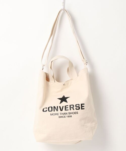 CONVERSE（コンバース）の「【CONVERSE/コンバース】BIG STAR PRINT CANVAS 2WAY SHOULDER BAG/2ウェイショルダー（ショルダーバッグ・レディース・オフホワイト/ブラック/カーキ/ベージュ・FREE）」の2枚目の写真