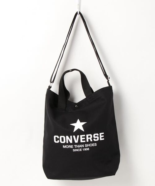 CONVERSE（コンバース）の「【CONVERSE/コンバース】BIG STAR PRINT CANVAS 2WAY SHOULDER BAG/2ウェイショルダー（ショルダーバッグ・レディース・オフホワイト/ブラック/カーキ/ベージュ・FREE）」の3枚目の写真