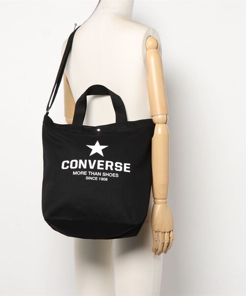 CONVERSE（コンバース）の「【CONVERSE/コンバース】BIG STAR PRINT CANVAS 2WAY SHOULDER BAG/2ウェイショルダー（ショルダーバッグ・レディース・オフホワイト/ブラック/カーキ/ベージュ・FREE）」の5枚目の写真