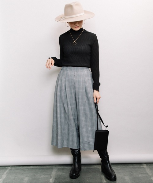 ELVENCE DEUX(エルベンスドゥ)の「アルガン*スカーチョ(その他パンツ・レディース・ネイビー/チェック/ベージュ・SMALL/LARGE/MEDIUM)」の10枚目の写真