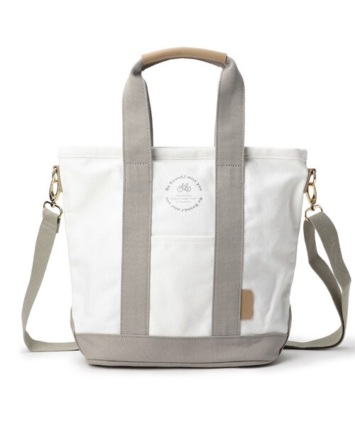 DRESKIP(ドレスキップ)の「◆サイクリングプリント2WAYトート(トートバッグ・レディース・ブラック/グリーン/グレー系4/ピンク系・00)」の1枚目の写真