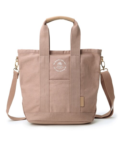 DRESKIP(ドレスキップ)の「◆サイクリングプリント2WAYトート(トートバッグ・レディース・ブラック/グリーン/グレー系4/ピンク系・00)」の4枚目の写真