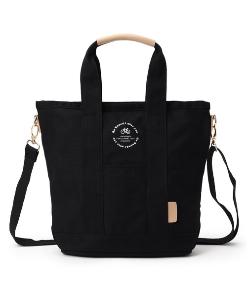 DRESKIP(ドレスキップ)の「◆サイクリングプリント2WAYトート(トートバッグ・レディース・ブラック/グリーン/グレー系4/ピンク系・00)」の2枚目の写真