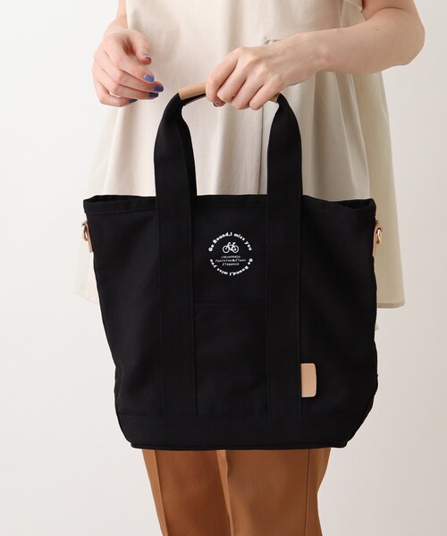 DRESKIP(ドレスキップ)の「◆サイクリングプリント2WAYトート(トートバッグ・レディース・ブラック/グリーン/グレー系4/ピンク系・00)」の12枚目の写真