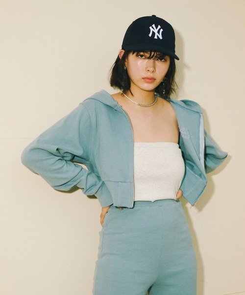 WHO'S WHO gallery(フーズフーギャラリー)の「【SLOPPY/スロッピー】チビパーカ(パーカー・レディース・ブラック/オートミール/サックスブルー/ミント/ブラウン・FREE)」の5枚目の写真