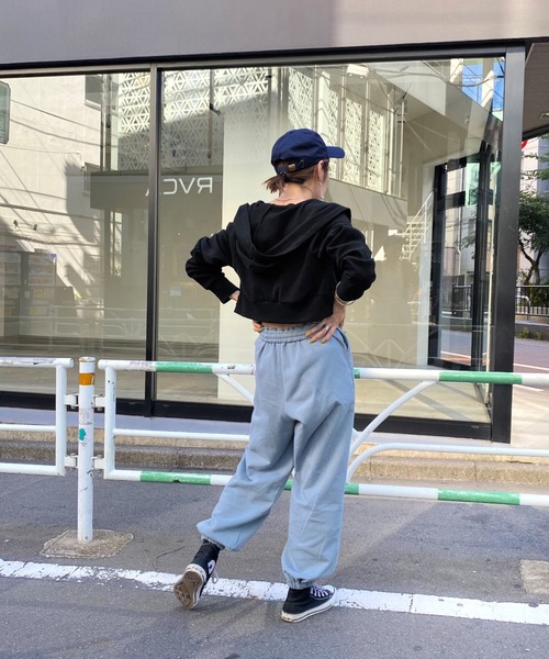WHO'S WHO gallery(フーズフーギャラリー)の「【SLOPPY/スロッピー】チビパーカ(パーカー・レディース・ブラック/オートミール/サックスブルー/ミント/ブラウン・FREE)」の20枚目の写真