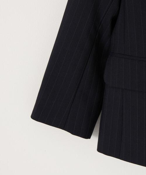 green label relaxing（グリーンレーベルリラクシング）の「◆TJ TW ストライプ ジャケット 100-130cm（テーラードジャケット・キッズ・ネイビー・110cm/100cm/120cm/130cm）」の14枚目の写真