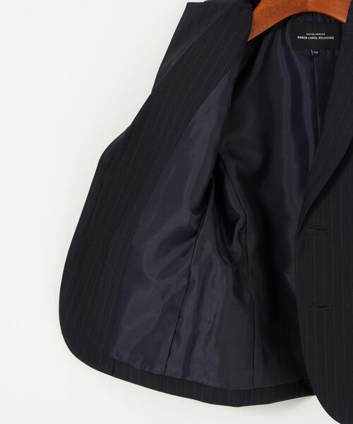 green label relaxing（グリーンレーベルリラクシング）の「◆TJ TW ストライプ ジャケット 100-130cm（テーラードジャケット・キッズ・ネイビー・110cm/100cm/120cm/130cm）」の7枚目の写真