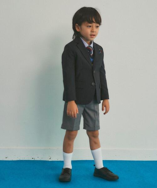 green label relaxing（グリーンレーベルリラクシング）の「◆TJ TW ストライプ ジャケット 100-130cm（テーラードジャケット・キッズ・ネイビー・110cm/100cm/120cm/130cm）」の15枚目の写真