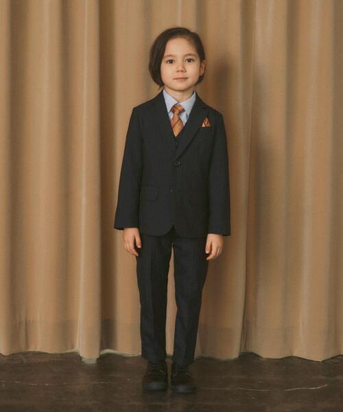 green label relaxing（グリーンレーベルリラクシング）の「◆TJ TW ストライプ ジャケット 100-130cm（テーラードジャケット・キッズ・ネイビー・110cm/100cm/120cm/130cm）」の11枚目の写真