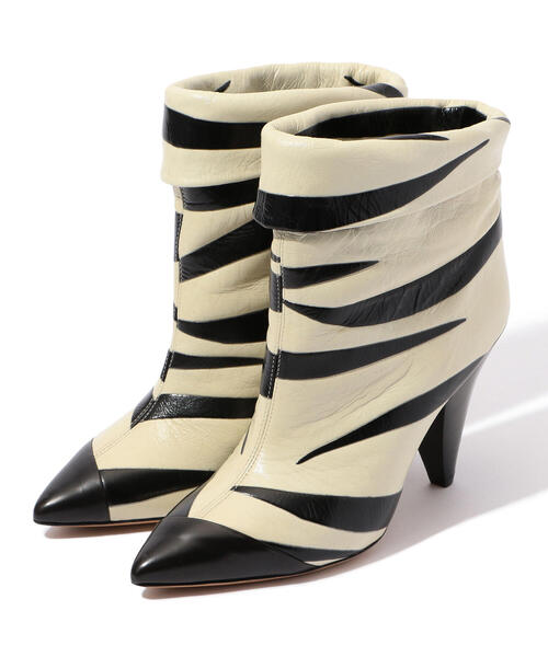 ISABEL MARANT(イザベルマラン)の「ISABEL MARANT LEEBU レザーショートブーツ(ブーツ・レディース・ホワイト系その他・38/37)」の1枚目の写真