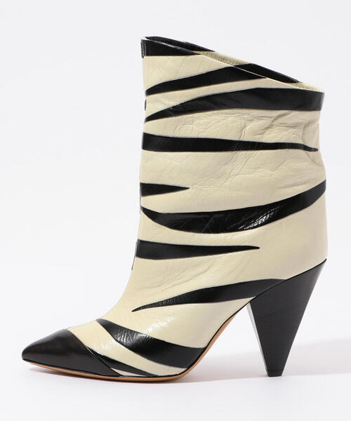 ISABEL MARANT(イザベルマラン)の「ISABEL MARANT LEEBU レザーショートブーツ(ブーツ・レディース・ホワイト系その他・38/37)」の5枚目の写真