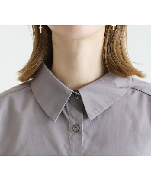 reca（レカ）の「ドルマンビッグシャツブラウス（シャツ/ブラウス・レディース・ブラック/ベージュ/ブルー系その他/ホワイト/チャコールグレー・M）」の17枚目の写真