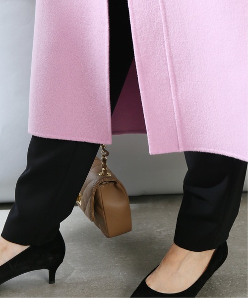 La TOTALITE(ラトータリテ)の「ウールナイロンリバーバックフレアコート◆(ノーカラーコート・レディース・グレー/ピンク/ナチュラル・34/36/38)」の13枚目の写真