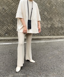 y/m by RIKA | ダイヤ柄ジャガードフレアパンツ(その他パンツ)