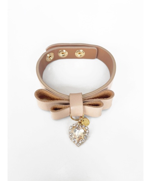 Honey Salon（ハニーサロン）の「【11色展開】my favoriteリボンブレス（ブレスレット・レディース・オレンジ/ピンク/ブラック/ライトグリーン/イエロー/ラベンダー/ベージュ/ホワイト/サックスブルー/ピンクベージュ/レッド・FREE）」の4枚目の写真