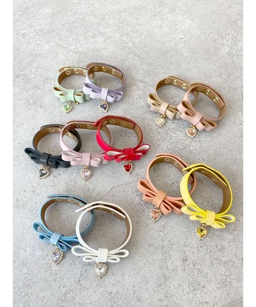 Honey Salon（ハニーサロン）の「【11色展開】my favoriteリボンブレス（ブレスレット・レディース・オレンジ/ピンク/ブラック/ライトグリーン/イエロー/ラベンダー/ベージュ/ホワイト/サックスブルー/ピンクベージュ/レッド・FREE）」の22枚目の写真