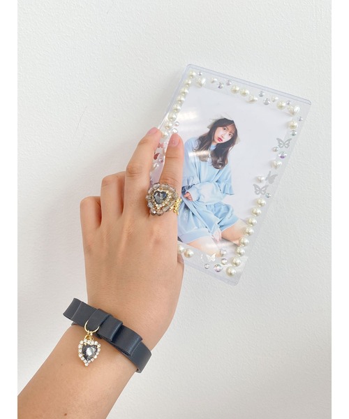 Honey Salon（ハニーサロン）の「【11色展開】my favoriteリボンブレス（ブレスレット・レディース・オレンジ/ピンク/ブラック/ライトグリーン/イエロー/ラベンダー/ベージュ/ホワイト/サックスブルー/ピンクベージュ/レッド・FREE）」の20枚目の写真