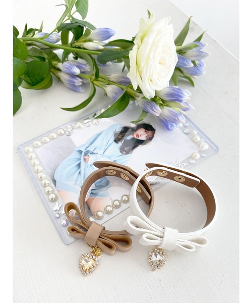 Honey Salon（ハニーサロン）の「【11色展開】my favoriteリボンブレス（ブレスレット・レディース・オレンジ/ピンク/ブラック/ライトグリーン/イエロー/ラベンダー/ベージュ/ホワイト/サックスブルー/ピンクベージュ/レッド・FREE）」の13枚目の写真