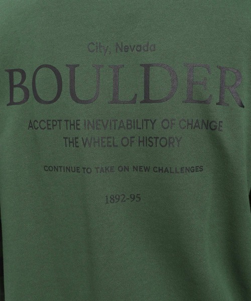 LAKOLE(ラコレ)の「スリーブライン裏毛スウェットプルオーバー / 237577(スウェット・メンズ・アイボリー/ブラウン系その他/グリーン・LARGE/MEDIUM)」の6枚目の写真