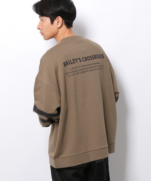 LAKOLE(ラコレ)の「スリーブライン裏毛スウェットプルオーバー / 237577(スウェット・メンズ・アイボリー/ブラウン系その他/グリーン・LARGE/MEDIUM)」の13枚目の写真