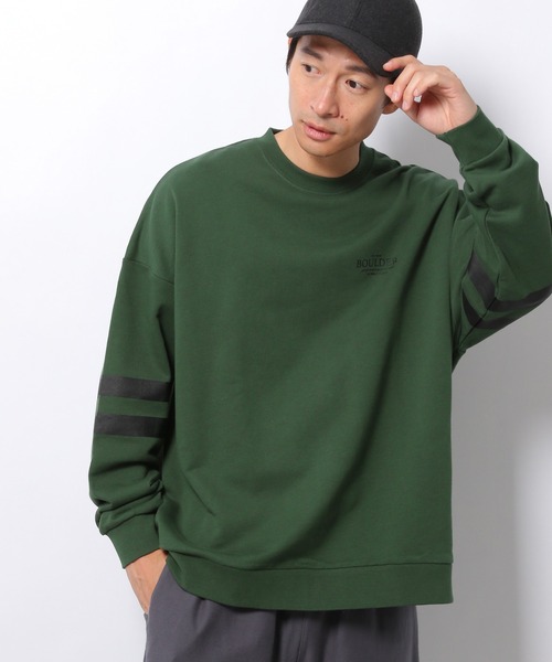 LAKOLE(ラコレ)の「スリーブライン裏毛スウェットプルオーバー / 237577(スウェット・メンズ・アイボリー/ブラウン系その他/グリーン・LARGE/MEDIUM)」の19枚目の写真