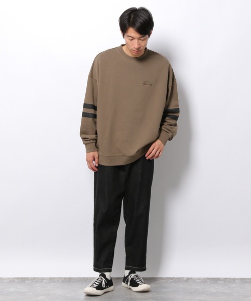 LAKOLE(ラコレ)の「スリーブライン裏毛スウェットプルオーバー / 237577(スウェット・メンズ・アイボリー/ブラウン系その他/グリーン・LARGE/MEDIUM)」の16枚目の写真