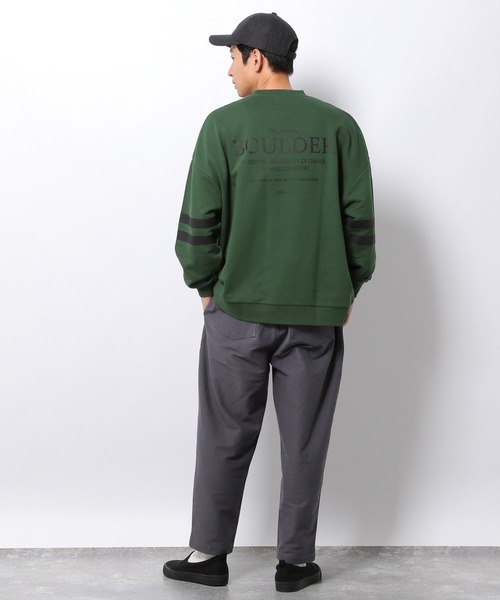 LAKOLE(ラコレ)の「スリーブライン裏毛スウェットプルオーバー / 237577(スウェット・メンズ・アイボリー/ブラウン系その他/グリーン・LARGE/MEDIUM)」の22枚目の写真