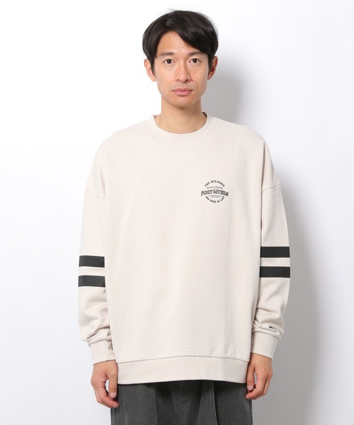 LAKOLE(ラコレ)の「スリーブライン裏毛スウェットプルオーバー / 237577(スウェット・メンズ・アイボリー/ブラウン系その他/グリーン・LARGE/MEDIUM)」の8枚目の写真